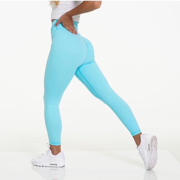 NVGTN Pants & Jumpsuits Nvgtn Powder Blue Leggings Never Worn Poshmark